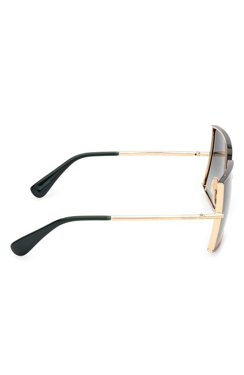 Max Mara Jean Square Sunglasses, 58mm In Deep Gold/deep Green/green