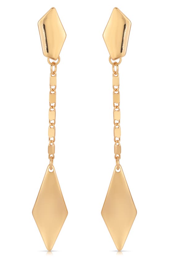 Shop Ettika Kite Linear Drop Earrings In Gold