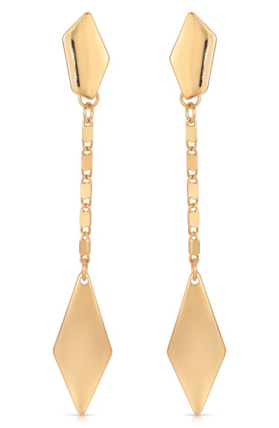 Ettika Kite Linear Drop Earrings In Gold