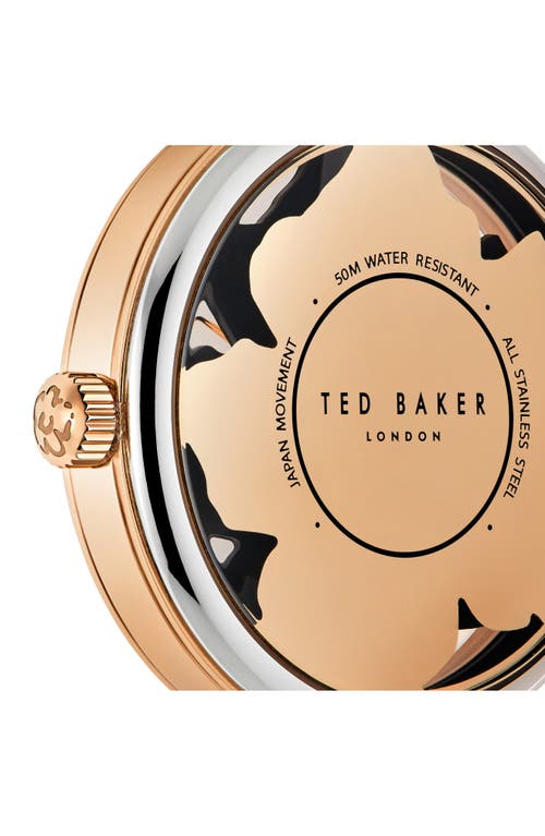 Shop Ted Baker London Lilabel Leather Strap Watch, 36mm In Rose Gold/pink/pink