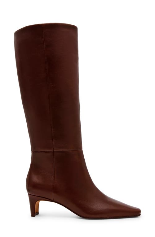 Shop Steve Madden Dagne Knee High Boot In Brown Leather