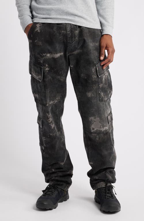 Shop Alpha Industries Acu Straight Leg Cargo Pants In Black Blur Camo