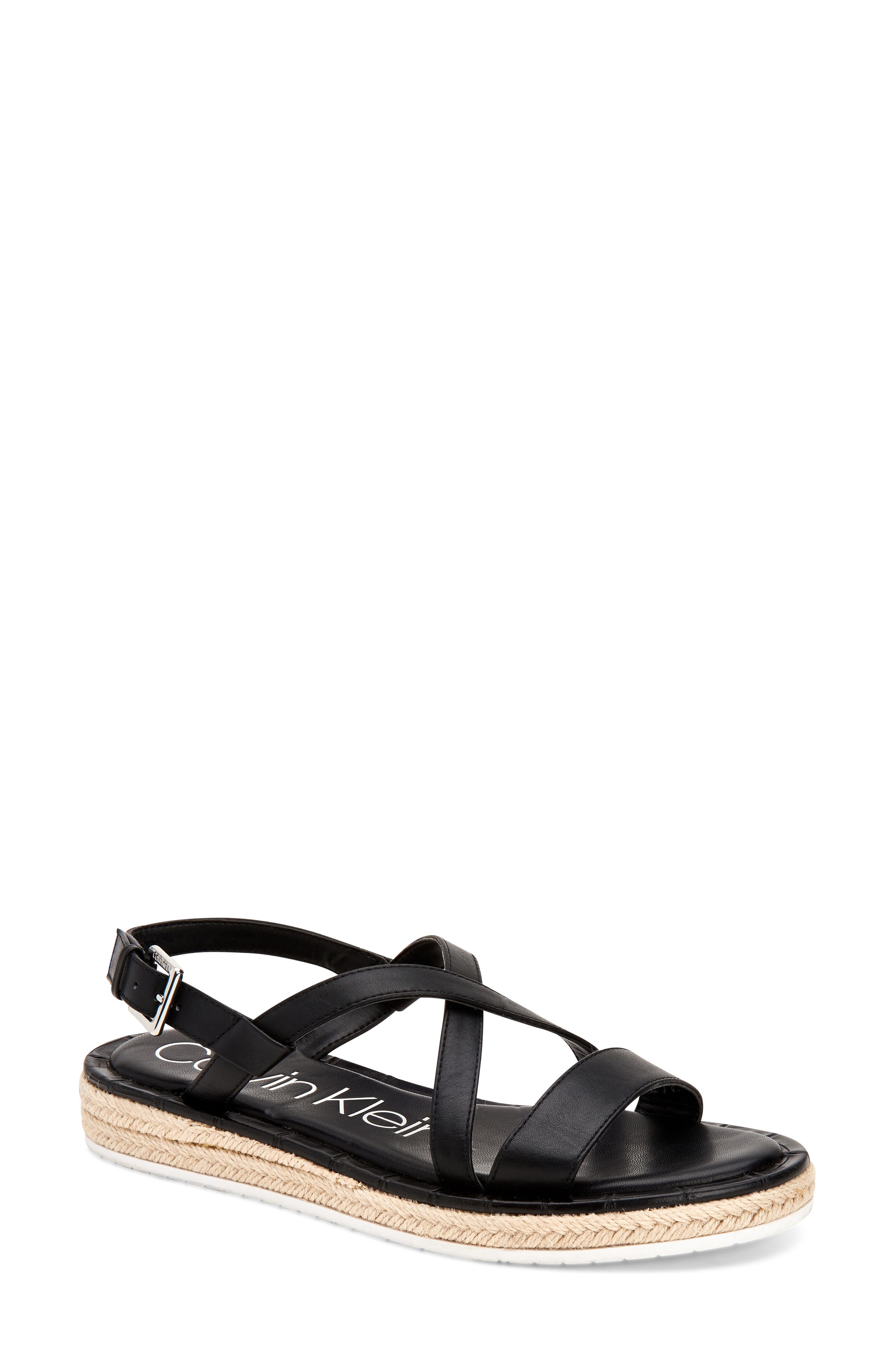 UPC 194060406879 product image for Women's Calvin Klein Tamerine Espadrille Sandal, Size 9.5 M - Black | upcitemdb.com