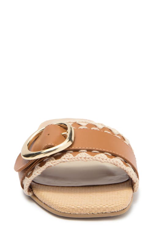Dolce Vita Grecia Slide Sandal In Tan Leather