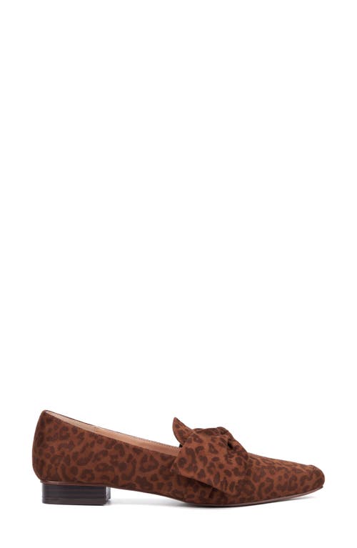New York And Company Dominica Bow Loafer In Brown Leopard