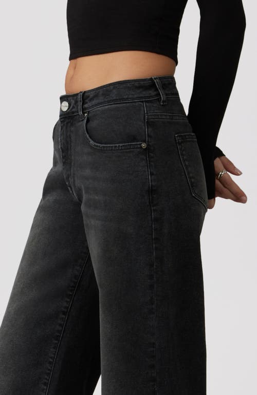 Shop Lola Jeans Nova High Rise Wide Leg Jeans In Black Ash