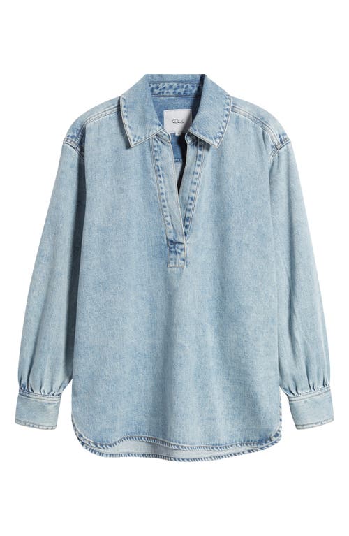 Shop Rails Bennett Denim Popover Shirt In Faded Indigo