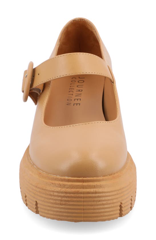 Journee Collection Zarynn Mary Jane Platform Pump In Cognac