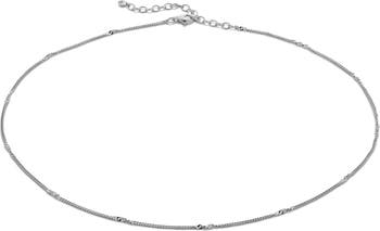 Monica Vinader Twisted Station Chain Choker Necklace