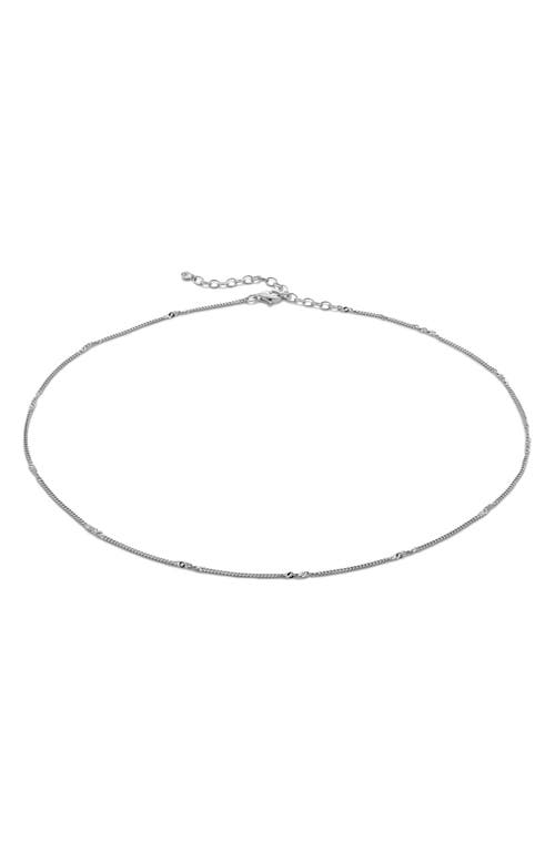 Monica Vinader Twisted Station Chain Choker Necklace in Sterling Silver at Nordstrom