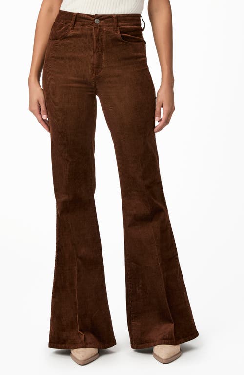 Shop Paige Charlie Corduroy Flare Pants In Maple Brown