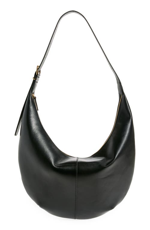 Shop Madewell The Essential Curve Shoulder Bag In True Black