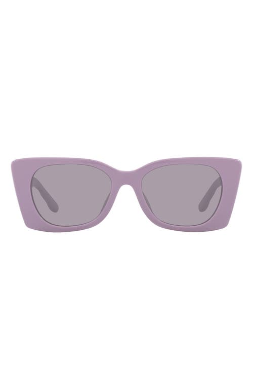 Tory Burch 52mm Irregular Sunglasses in Lavender at Nordstrom