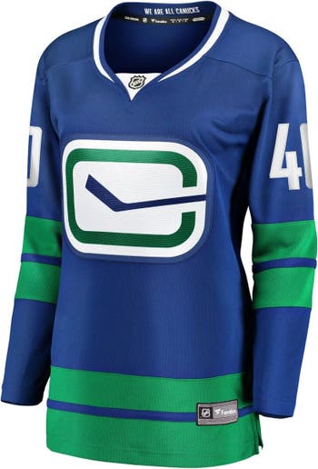 Vancouver Canucks Fanatics Branded Breakaway Lace Up Hoodie - Royal/Green