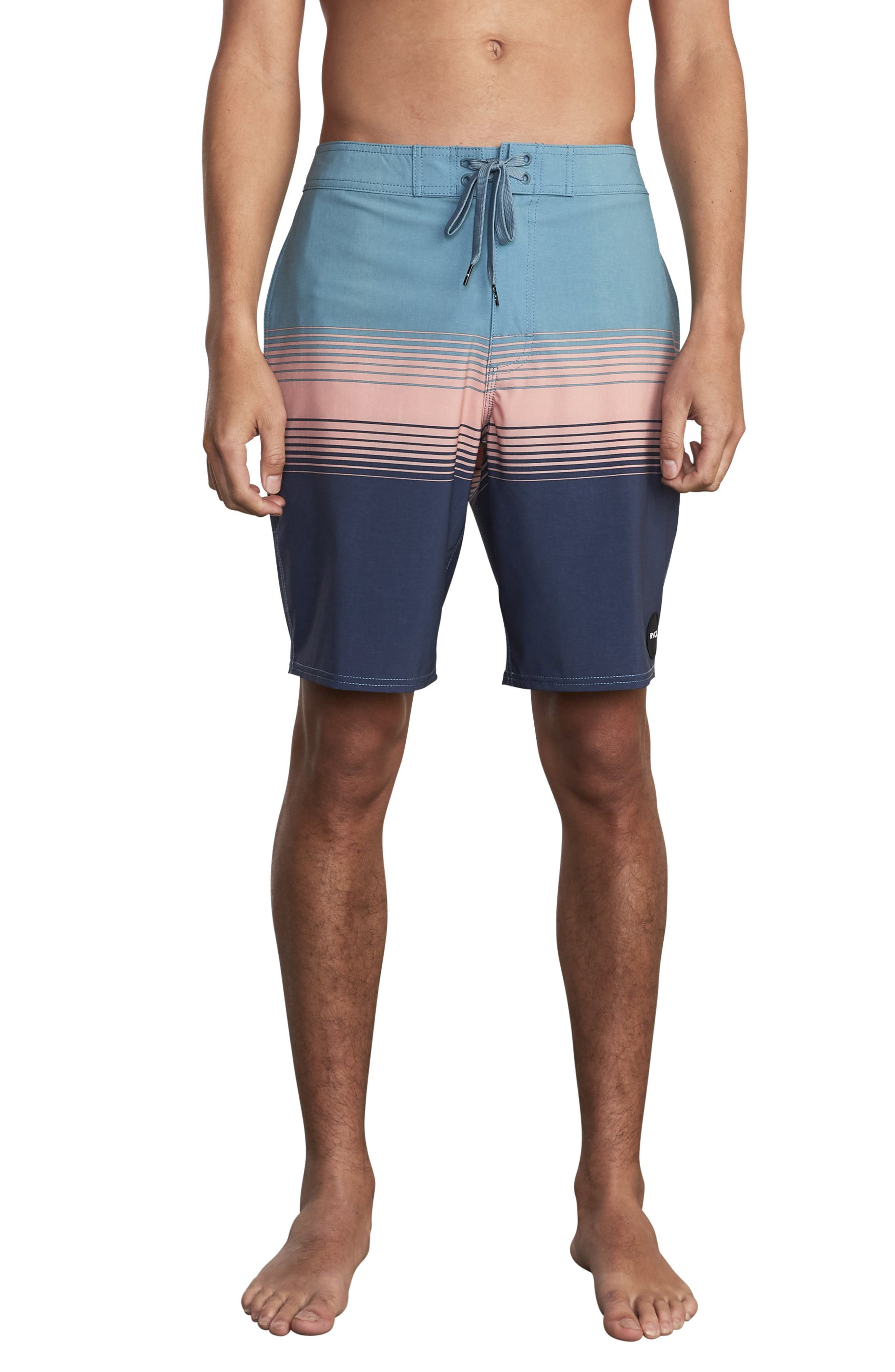 Rvca Sin Fade Board Shorts, Blue
