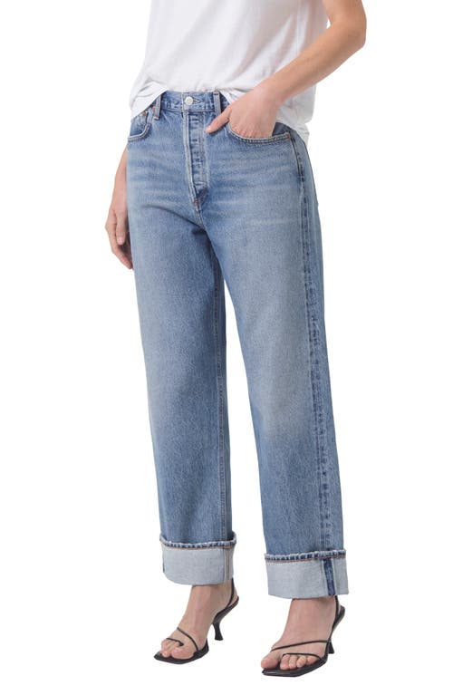 Fran High Waist Wide Straight Leg Jeans in Invention