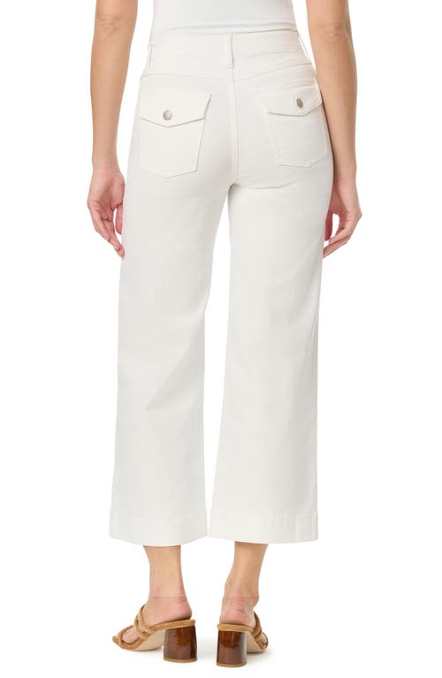 Curve Appeal Tab Wide Leg Crop Jeans In White