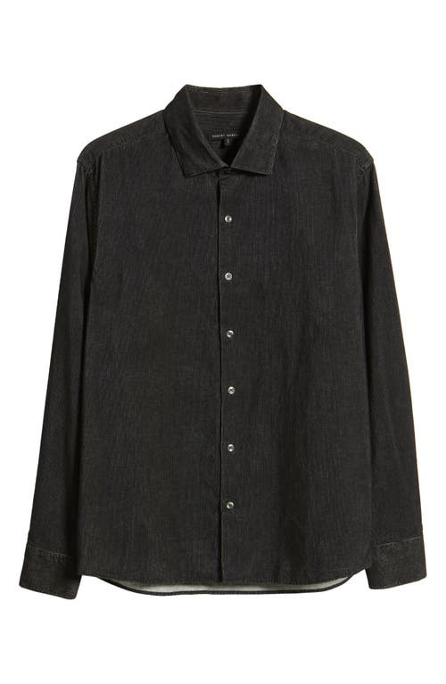 Robert Barakett Wilbur Denim Button-Up Shirt in Black 