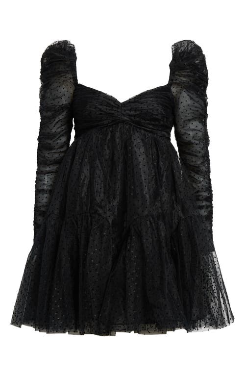 Zimmermann Mini Abito In Tulle In Black
