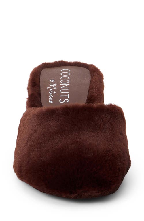 Shop Coconuts By Matisse Teddy Faux Fur Mule In Chocolate