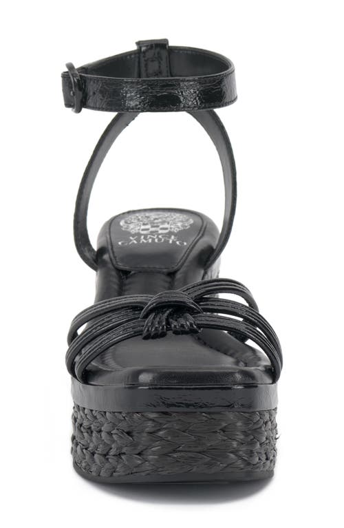 Vince Camuto Loressa Platform Wedge Sandal In Jet Black