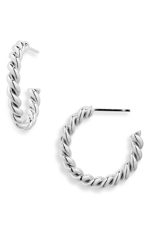 Shop Nordstrom Rack Twist Hoop Earrings In Silver