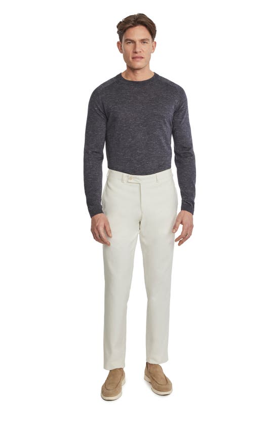 Shop Jack Victor Palmer Crossover Stretch Pants In Off White