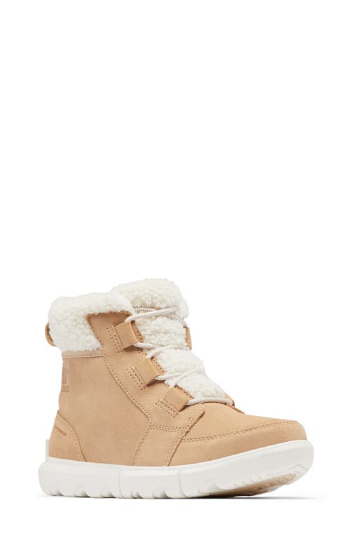 Sorel Explorer Next Faux Shearling Waterproof Bootie In Gold