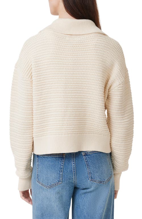 Habitual Cotton Zip Cardigan In Birch