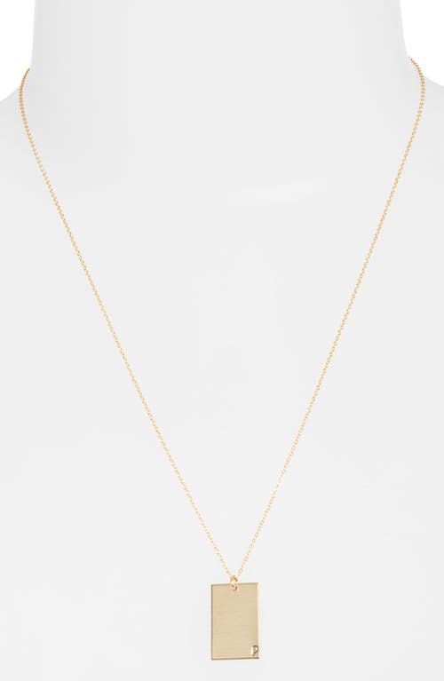 SET & STONES SET & STONES GOLDIE INITIAL TAG PENDANT NECKLACE
