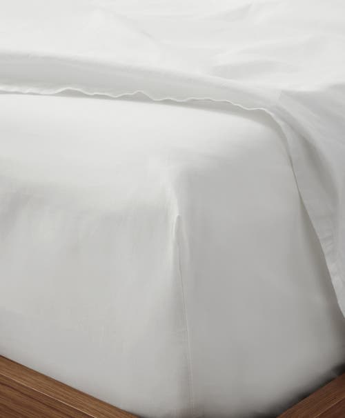 Shop Pact Organic Cool-air Percale Fitted Sheet In White