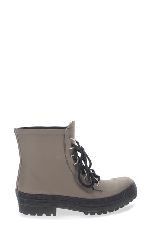 Chooka Ava Lace-up Ankle Rain Boot In Dark Taupe In Dark Taupe