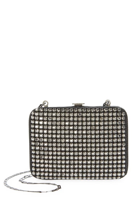 Reiss Acorn Card Case Clutch In Gunmetal