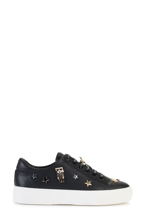 Shop Karl Lagerfeld Paris Cate Pins Platform Sneaker In Black