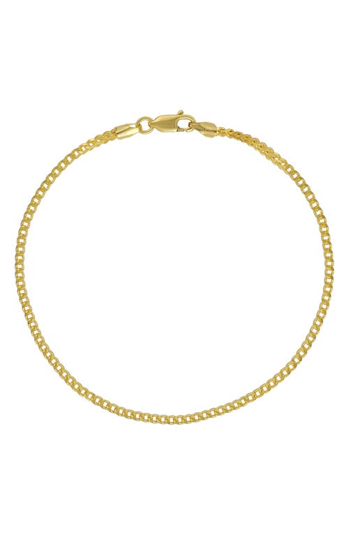 Men's 14K Gold Curb Chain Bracelet in 14K Yellow Gold