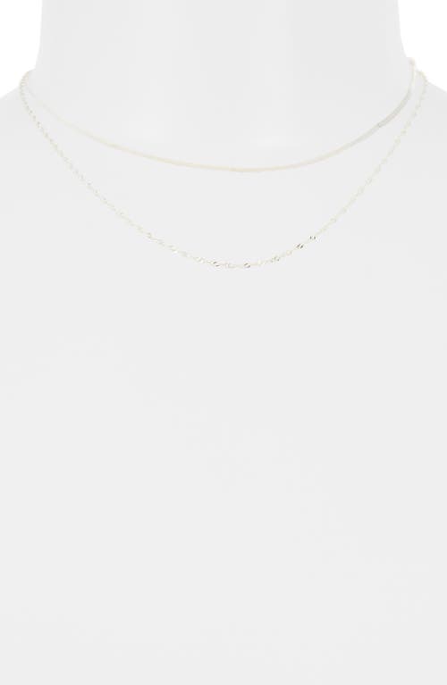 Argento Vivo Sterling Silver Herringbone Layered Necklace In Silver