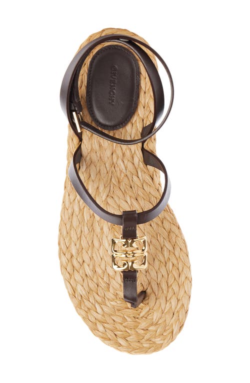 Shop Givenchy Liquid 4g Logo Raffia Sandal In Ebony/natural