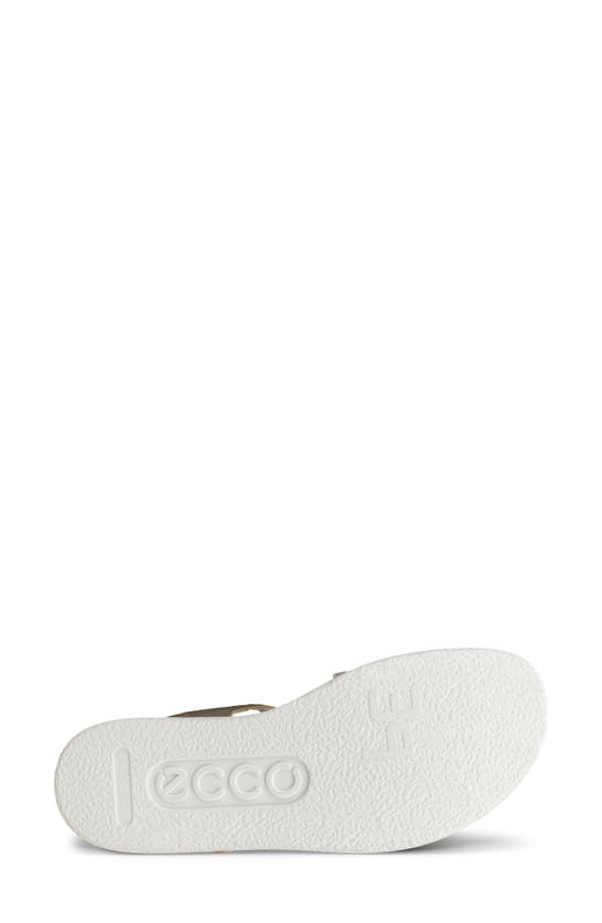 Shop Ecco Flowt 2 Band Sandal In Pure White Gold