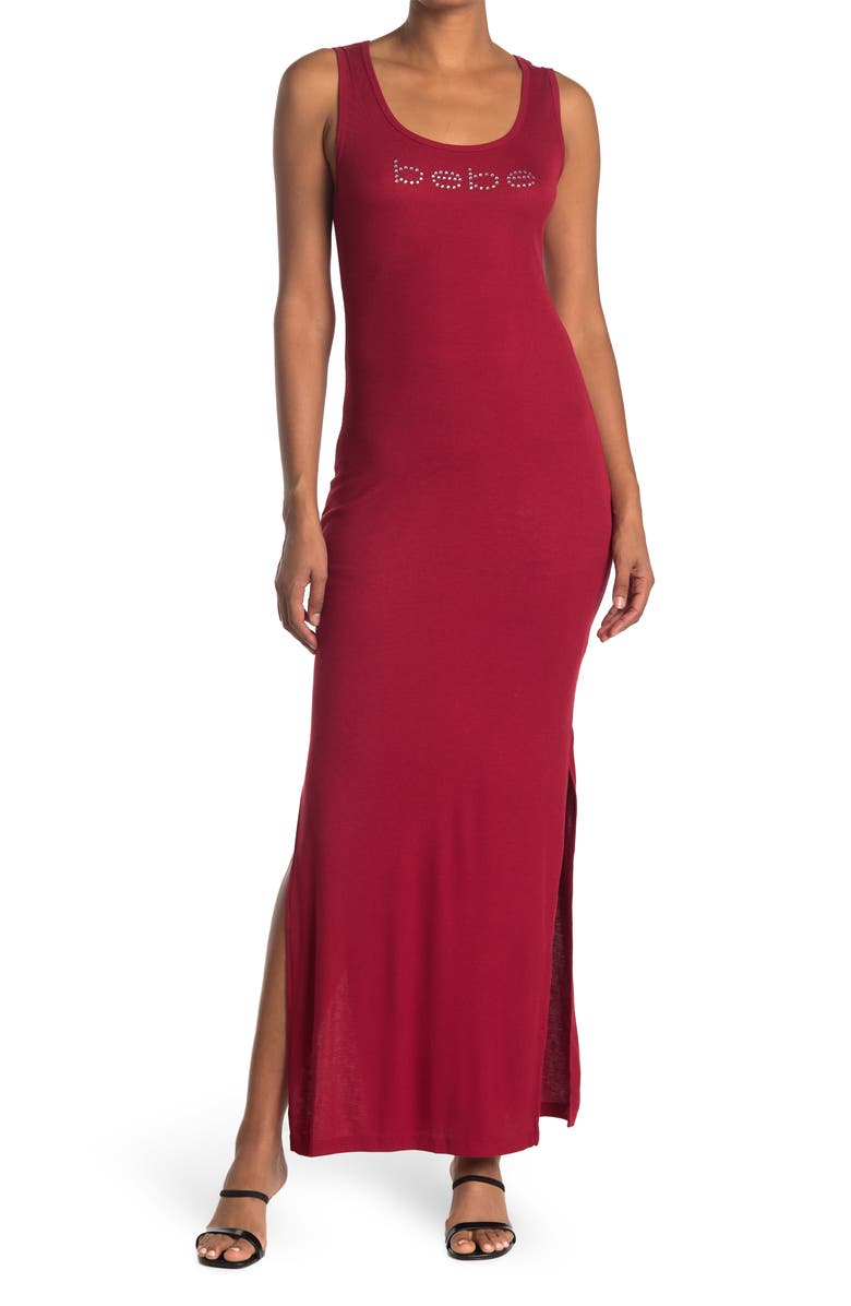 Bebe Embellished Logo Maxi Dress Nordstromrack Bebe Embellished Logo Maxi Dress Nordstromrack