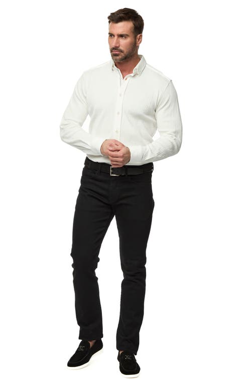 Robert Graham Hammond Tailored Fit Solid Textured Knit Button-up Shirt In White