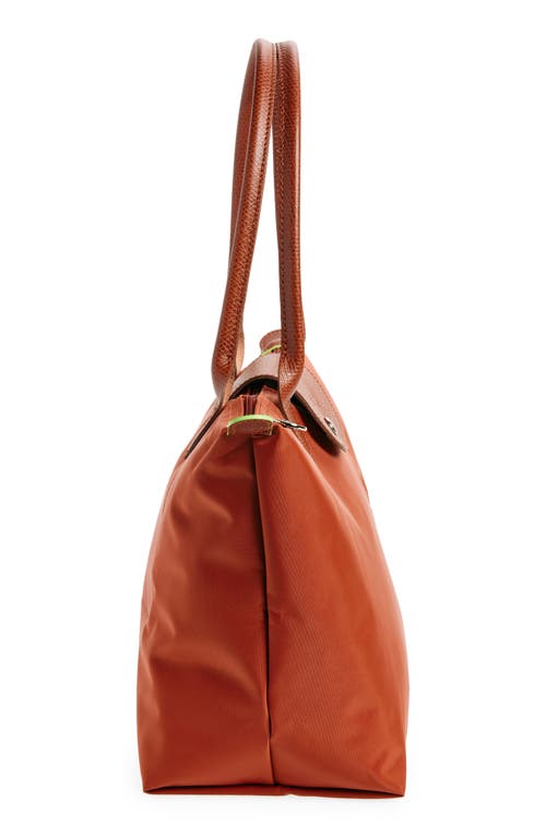 LONGCHAMP LONGCHAMP MEDIUM LE PLIAGE GREEN RECYCLED CANVAS SHOULDER TOTE BAG