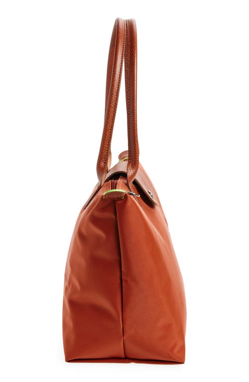 Shop Longchamp Medium Le Pliage Nylon Shoulder Tote In Chesnut