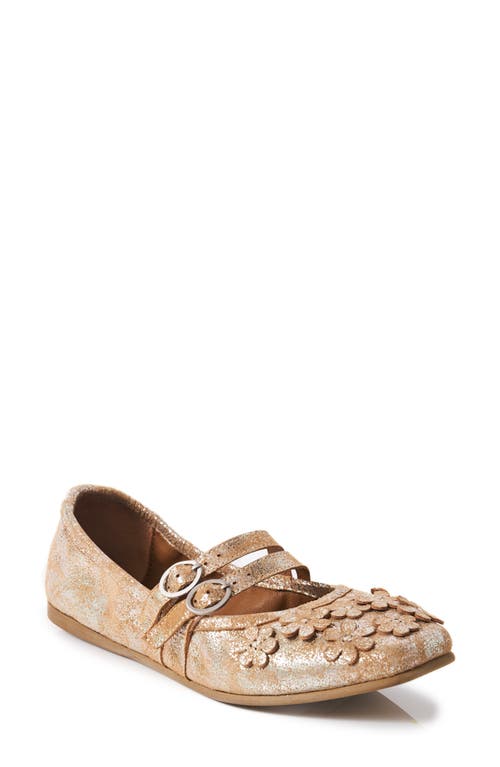 Free People Mimosa Mary Jane Flat In Champagne Metallic