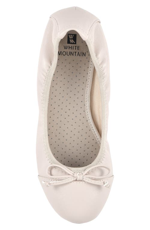 White Mountain Footwear Sunnyside Ii Ballet Flat In Bone/smooth