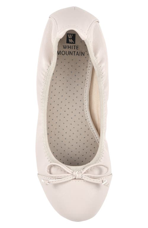 Shop White Mountain Footwear Sunnyside Ii Ballet Flat In Bone/smooth