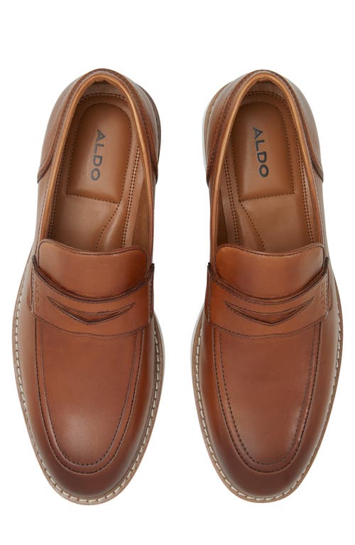 Shop Aldo Forino Penny Loafer In Cognac