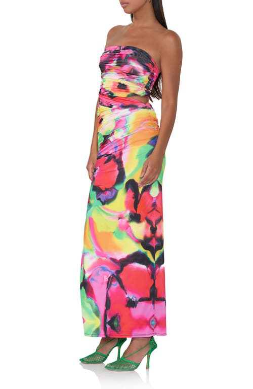 Shop Afrm Lavonne Strapless Body-con Dress In Spray Floral