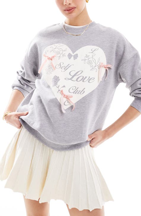 Women’s K Bow Comfort Colors Crewneck Sweatshirt Graphic main image 1