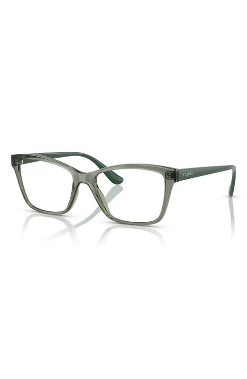 Vogue 53mm Rectangluar Optical Glasses In Green