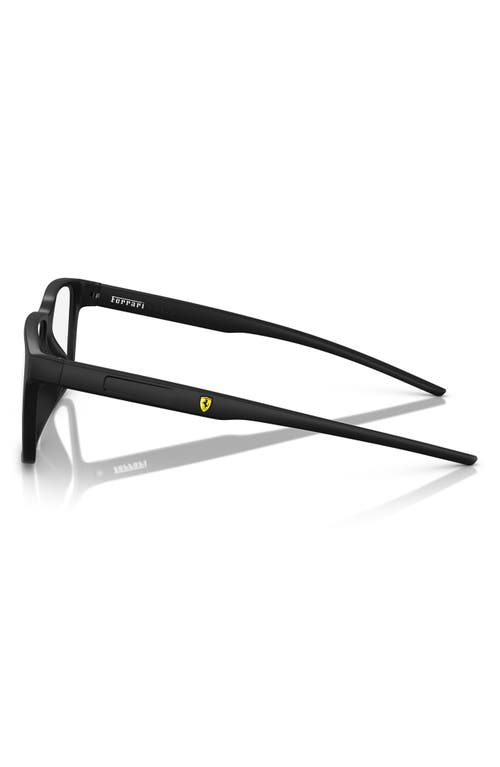 Scuderia Ferrari 56mm Square Optical Glasses In Matte Black
